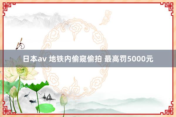 日本av 地铁内偷窥偷拍 最高罚5000元