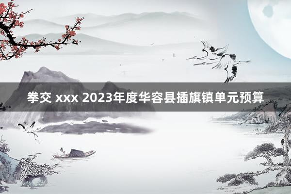 拳交 xxx 2023年度华容县插旗镇单元预算